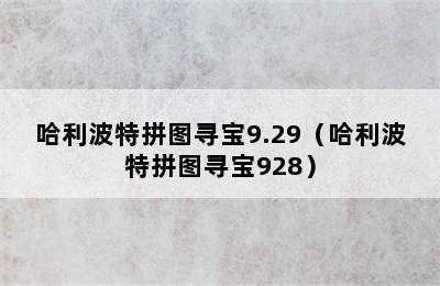 哈利波特拼图寻宝9.29（哈利波特拼图寻宝928）