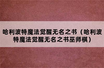 哈利波特魔法觉醒无名之书（哈利波特魔法觉醒无名之书巫师棋）