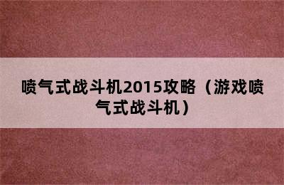 喷气式战斗机2015攻略（游戏喷气式战斗机）