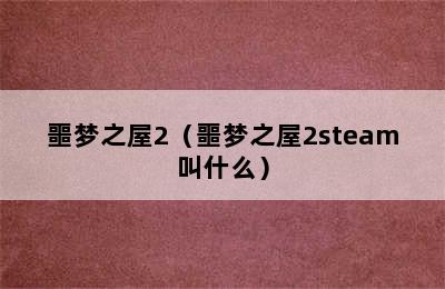 噩梦之屋2（噩梦之屋2steam叫什么）