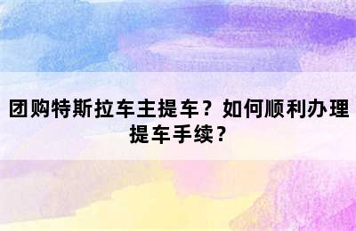 团购特斯拉车主提车？如何顺利办理提车手续？