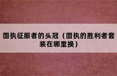 固执征服者的头冠（固执的胜利者套装在哪里换）