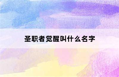 圣职者觉醒叫什么名字