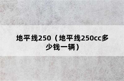 地平线250（地平线250cc多少钱一辆）