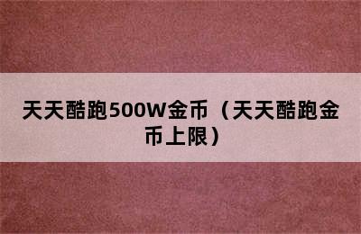 天天酷跑500W金币（天天酷跑金币上限）