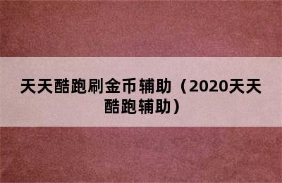 天天酷跑刷金币辅助（2020天天酷跑辅助）