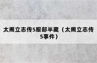 太阁立志传5服部半藏（太阁立志传5事件）