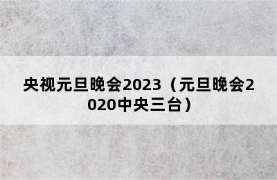 央视元旦晚会2023（元旦晚会2020中央三台）