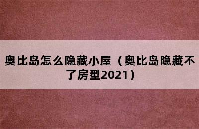 奥比岛怎么隐藏小屋（奥比岛隐藏不了房型2021）