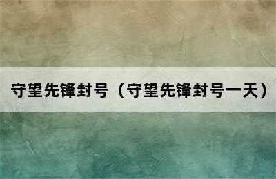 守望先锋封号（守望先锋封号一天）