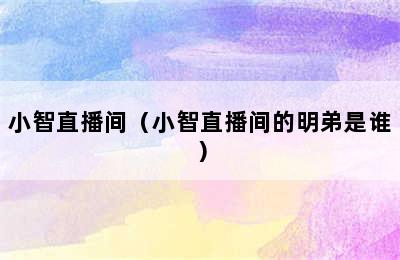小智直播间（小智直播间的明弟是谁）