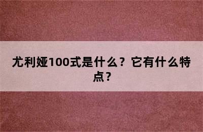 尤利娅100式是什么？它有什么特点？