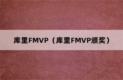 库里FMVP（库里FMVP颁奖）