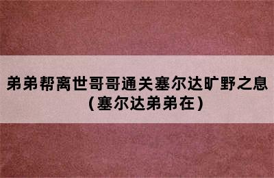 弟弟帮离世哥哥通关塞尔达旷野之息（塞尔达弟弟在）