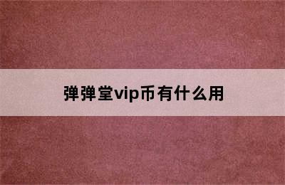 弹弹堂vip币有什么用