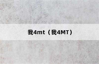 我4mt（我4MT）