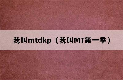 我叫mtdkp（我叫MT第一季）