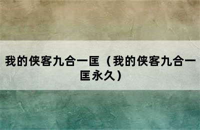 我的侠客九合一匡（我的侠客九合一匡永久）