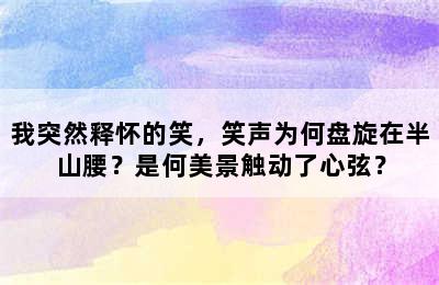 我突然释怀的笑，笑声为何盘旋在半山腰？是何美景触动了心弦？