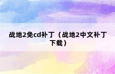 战地2免cd补丁（战地2中文补丁下载）