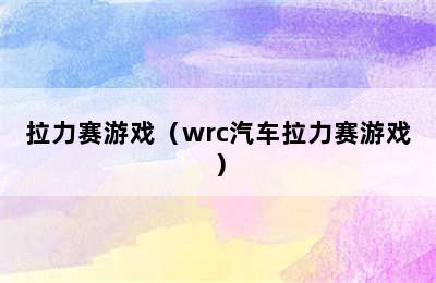 拉力赛游戏（wrc汽车拉力赛游戏）