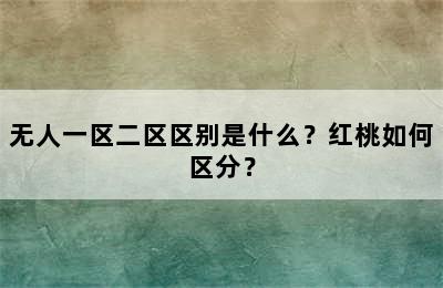 无人一区二区区别是什么？红桃如何区分？