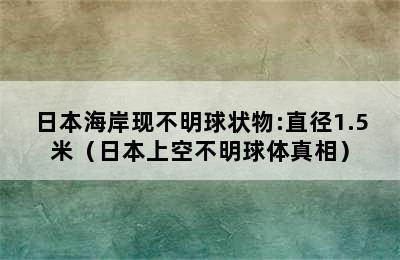 日本海岸现不明球状物:直径1.5米（日本上空不明球体真相）