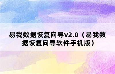 易我数据恢复向导v2.0（易我数据恢复向导软件手机版）