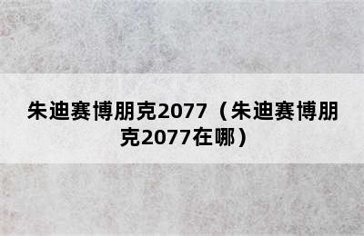 朱迪赛博朋克2077（朱迪赛博朋克2077在哪）