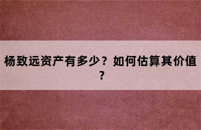 杨致远资产有多少？如何估算其价值？