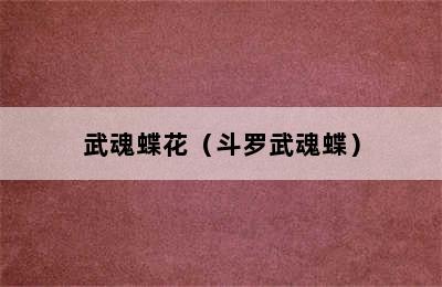 武魂蝶花（斗罗武魂蝶）