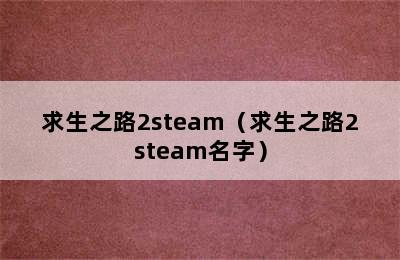 求生之路2steam（求生之路2steam名字）