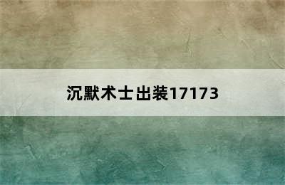 沉默术士出装17173