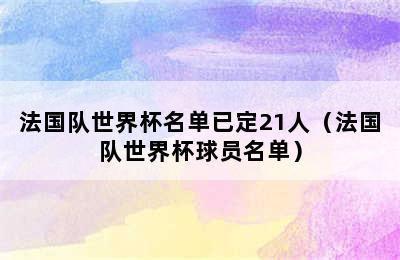 法国队世界杯名单已定21人（法国队世界杯球员名单）