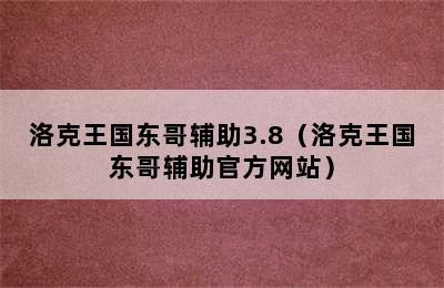 洛克王国东哥辅助3.8（洛克王国东哥辅助官方网站）