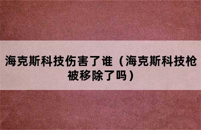 海克斯科技伤害了谁（海克斯科技枪被移除了吗）