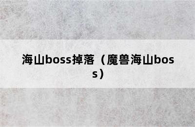 海山boss掉落（魔兽海山boss）