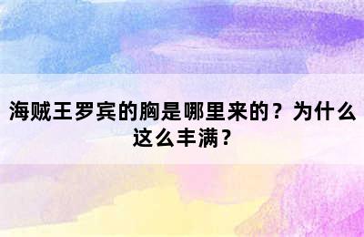 海贼王罗宾的胸是哪里来的？为什么这么丰满？