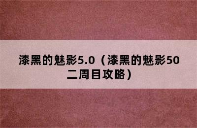 漆黑的魅影5.0（漆黑的魅影50二周目攻略）