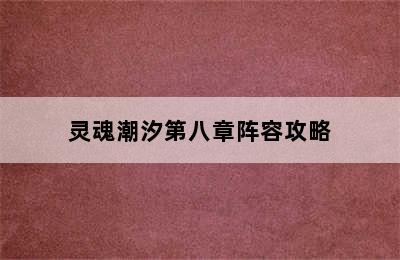 灵魂潮汐第八章阵容攻略