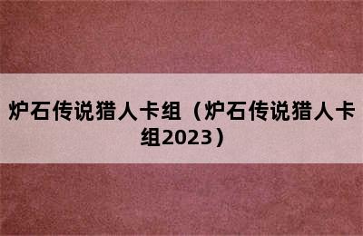 炉石传说猎人卡组（炉石传说猎人卡组2023）