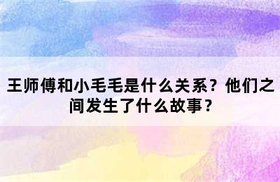 王师傅和小毛毛是什么关系？他们之间发生了什么故事？