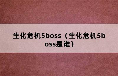 生化危机5boss（生化危机5boss是谁）