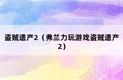 盗贼遗产2（弗兰力玩游戏盗贼遗产2）