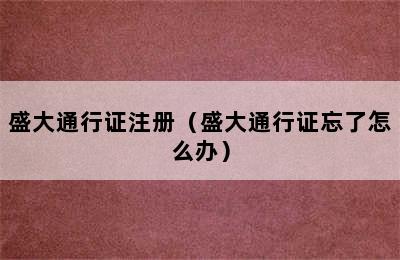 盛大通行证注册（盛大通行证忘了怎么办）