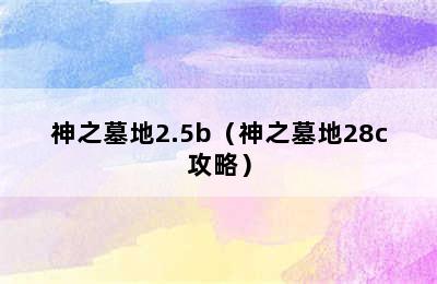 神之墓地2.5b（神之墓地28c攻略）