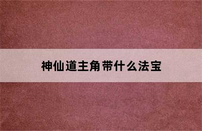 神仙道主角带什么法宝