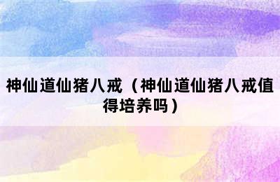 神仙道仙猪八戒（神仙道仙猪八戒值得培养吗）