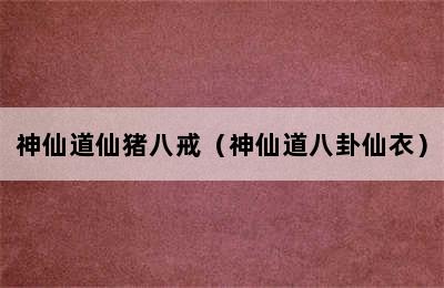 神仙道仙猪八戒（神仙道八卦仙衣）