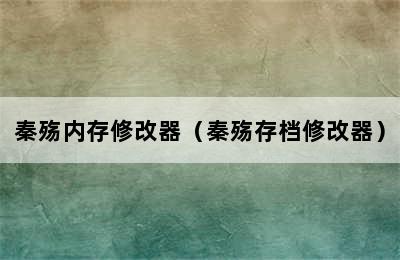 秦殇内存修改器（秦殇存档修改器）